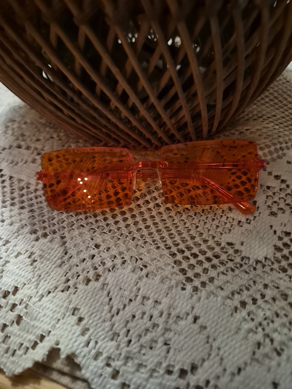 Lot Of 4. Kids Orange Tortoiseshell Rectangle Sunglasses - Different Colors